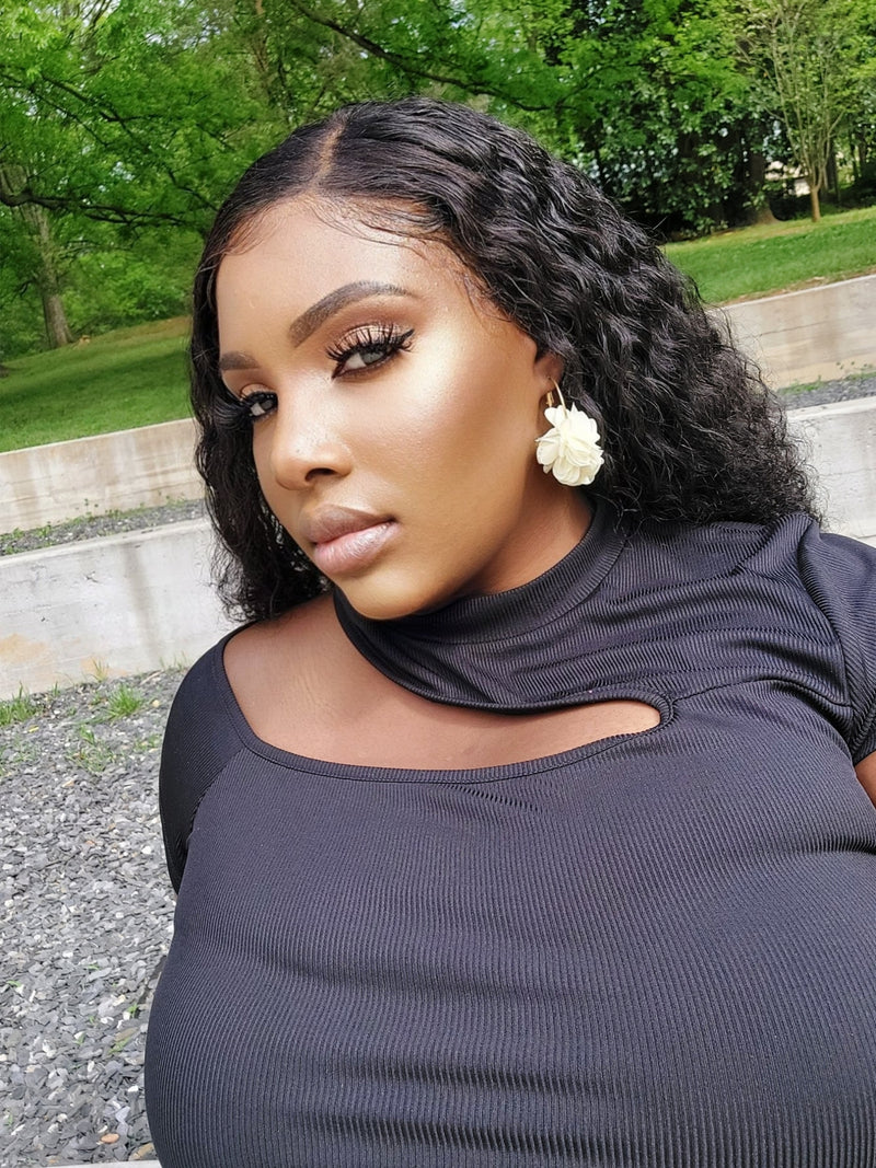 Rose To The Occasion Earrings (white )