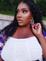 Box Me In Earring  (Multicolor )